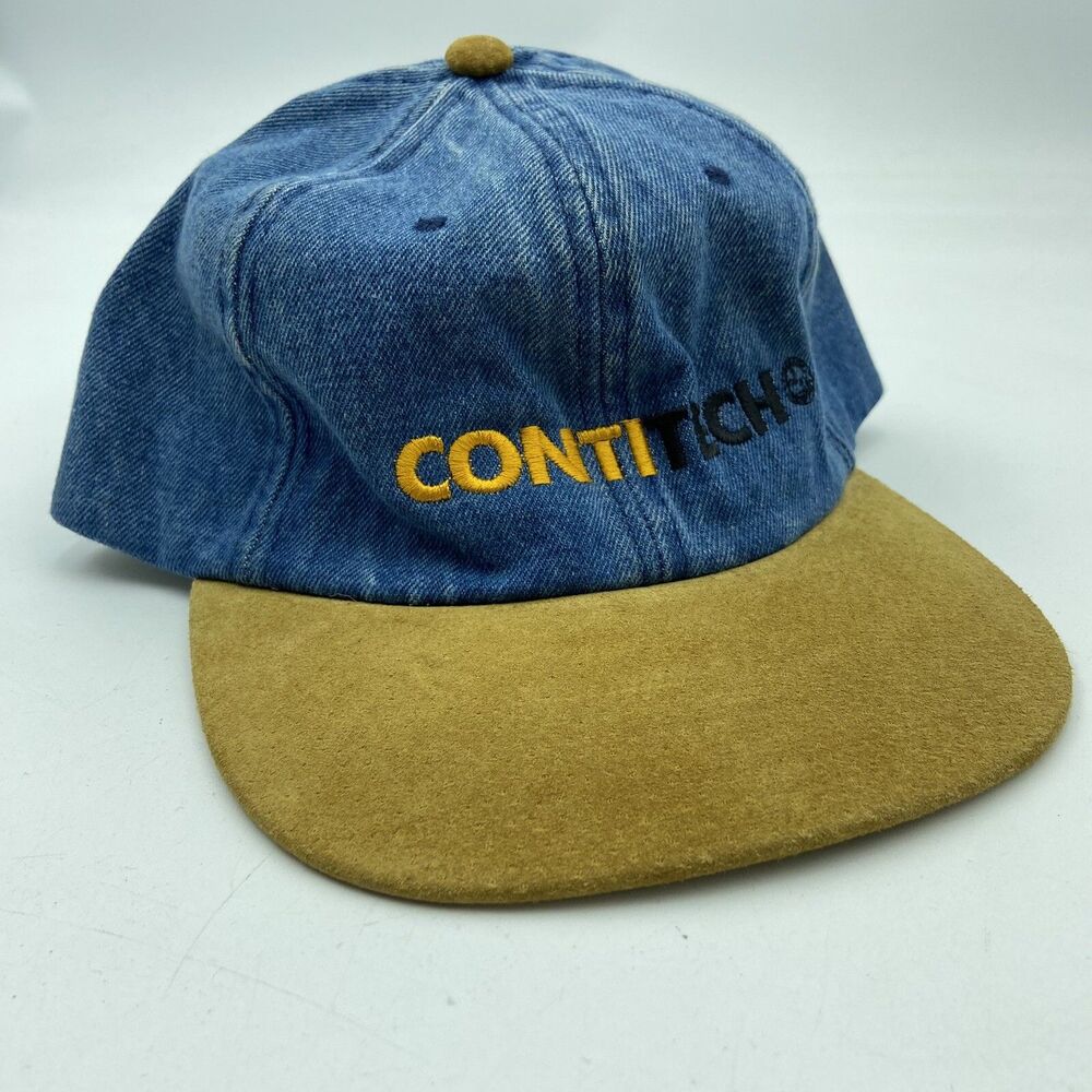 Truck Trailer Parts Hat Continental ContiTech Adjustable Cap Denim And Suede